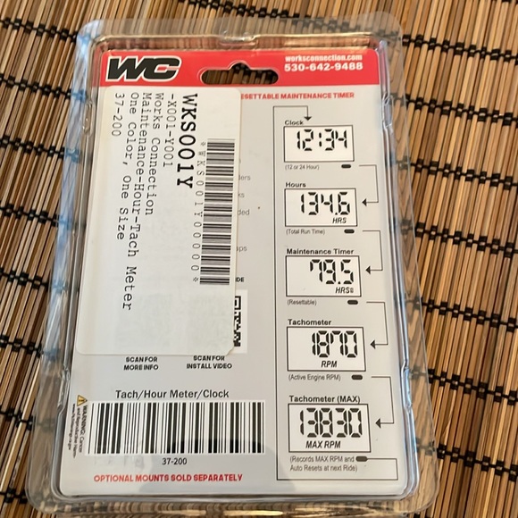 Works Connection Tach/Hour Meter NIB - Picture 2 of 4